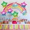 Gradient Color Star Foil Balloons – 18-Inch Rainbow Star Mylar Balloons, 9 Pack | Colorful Party Decorations for Kids’ Birthdays, Rainbow & Theme Parties (Gradient Color)